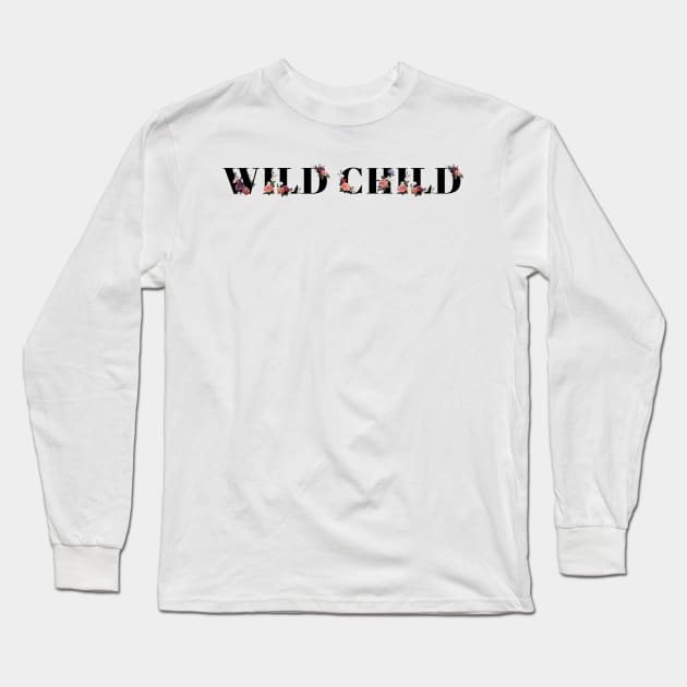 floral wild child Long Sleeve T-Shirt by thecolddots